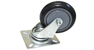 <h5>Rodizio giratório 3″ com placa Colson</h5>